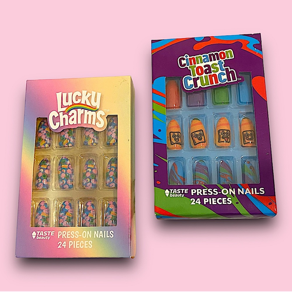 Taste Beauty - Lucky Charms & Cinnamon Toast Crunch Cereal Press-On Nails Set